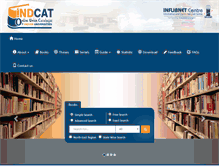 Tablet Screenshot of indcat.inflibnet.ac.in